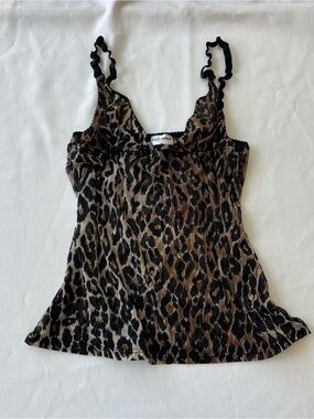 Dolce & Gabbana leopard mesh babydoll chemise